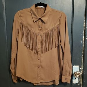 FRINGE OPEN BACK BLOUSE!!!